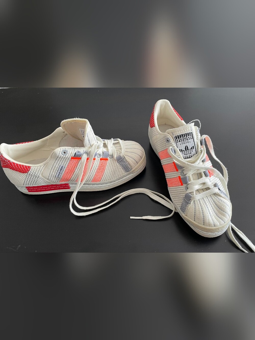 adidas Craig Green Off-White Sneakers with Orange Accents - Picture 7 of 9